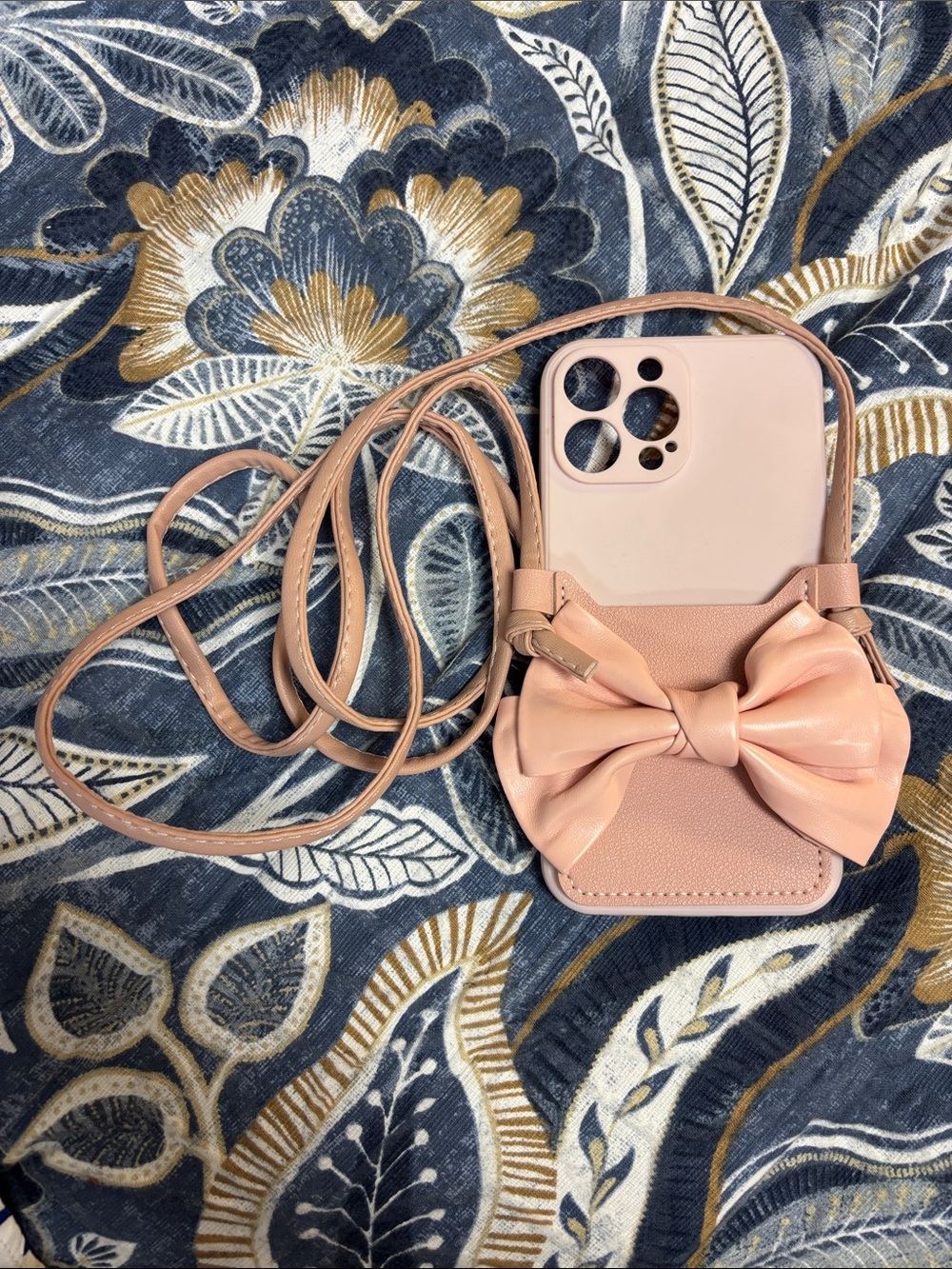 Pink Bow Crossbody Phone Pouch